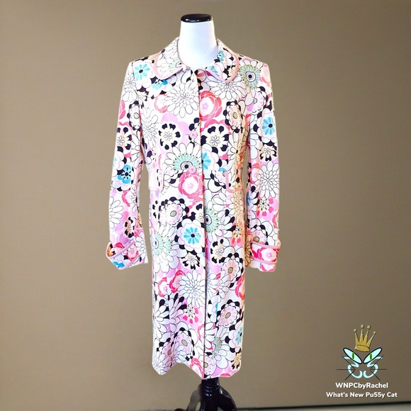Isabel & Nina Floral Cotton Coat, Size 14 - Picture 2 of 12